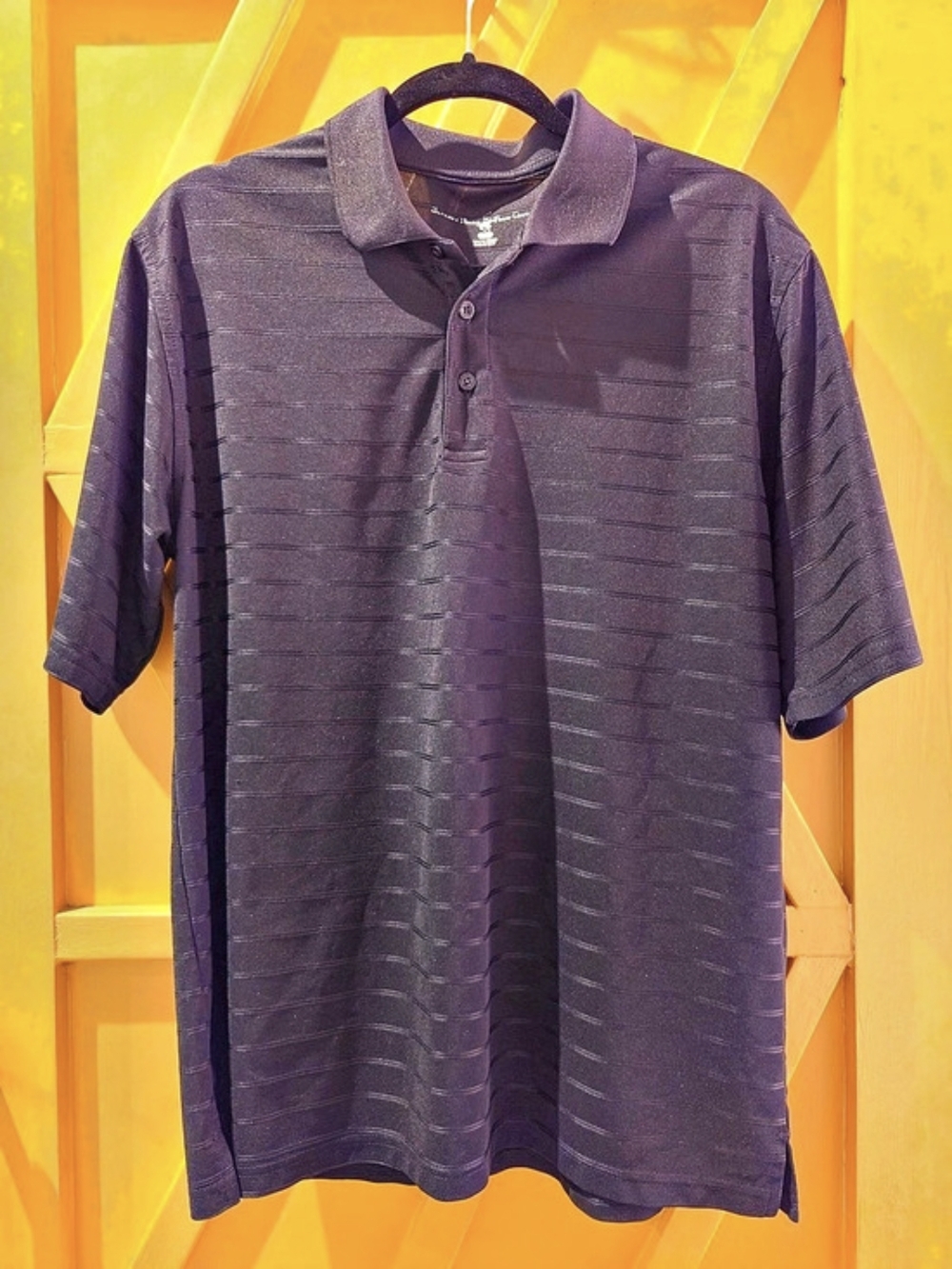 Beverly Hills Polo Club Black Textured Polo Shirt